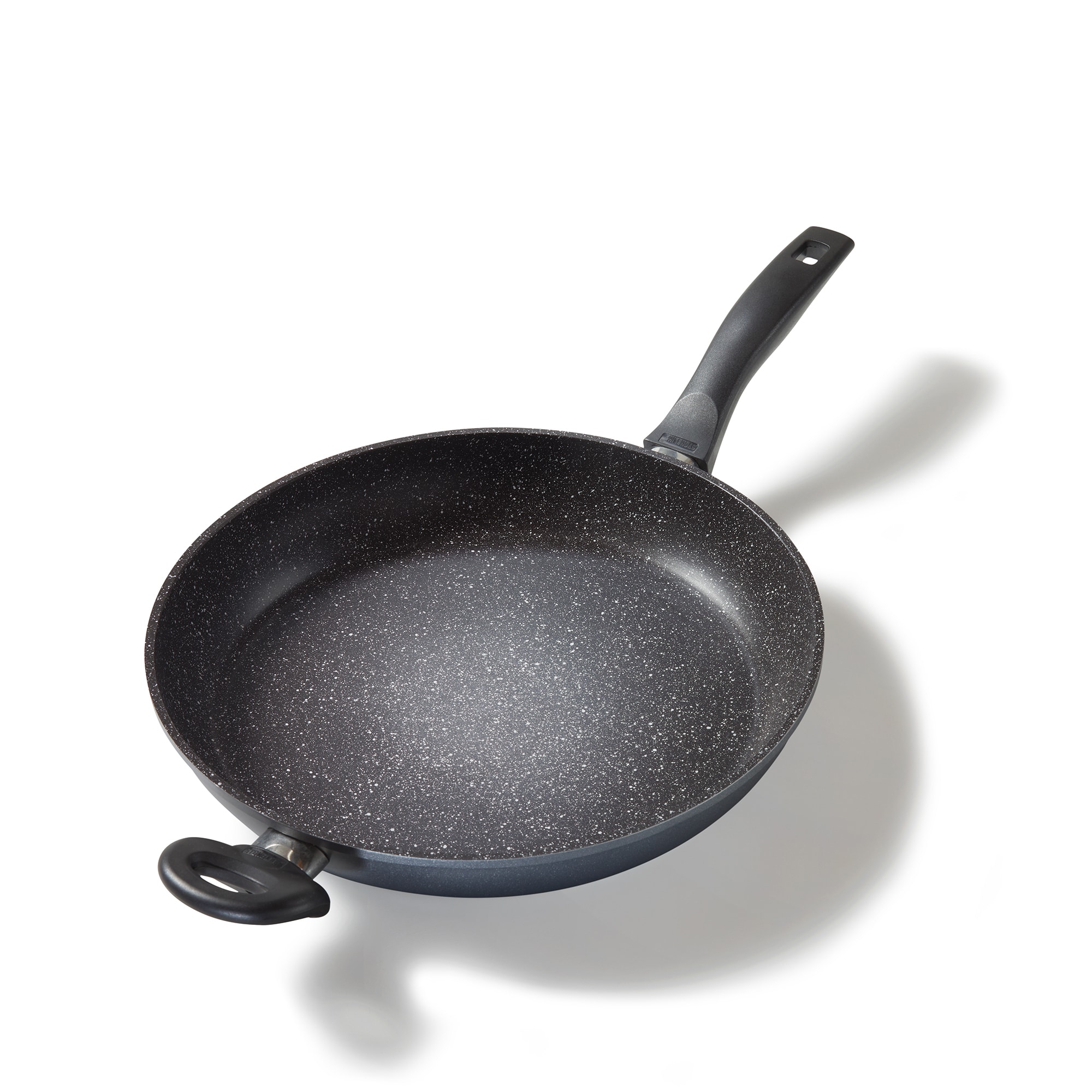 STONELINE Bratpfanne 32 cm, Pfanne Induktion geeignet, Pfanne mit echten Steinpartikeln beschichtet, Brat- & Universalpfannen aus Aluguss, gro&szlig;e Pfanne 