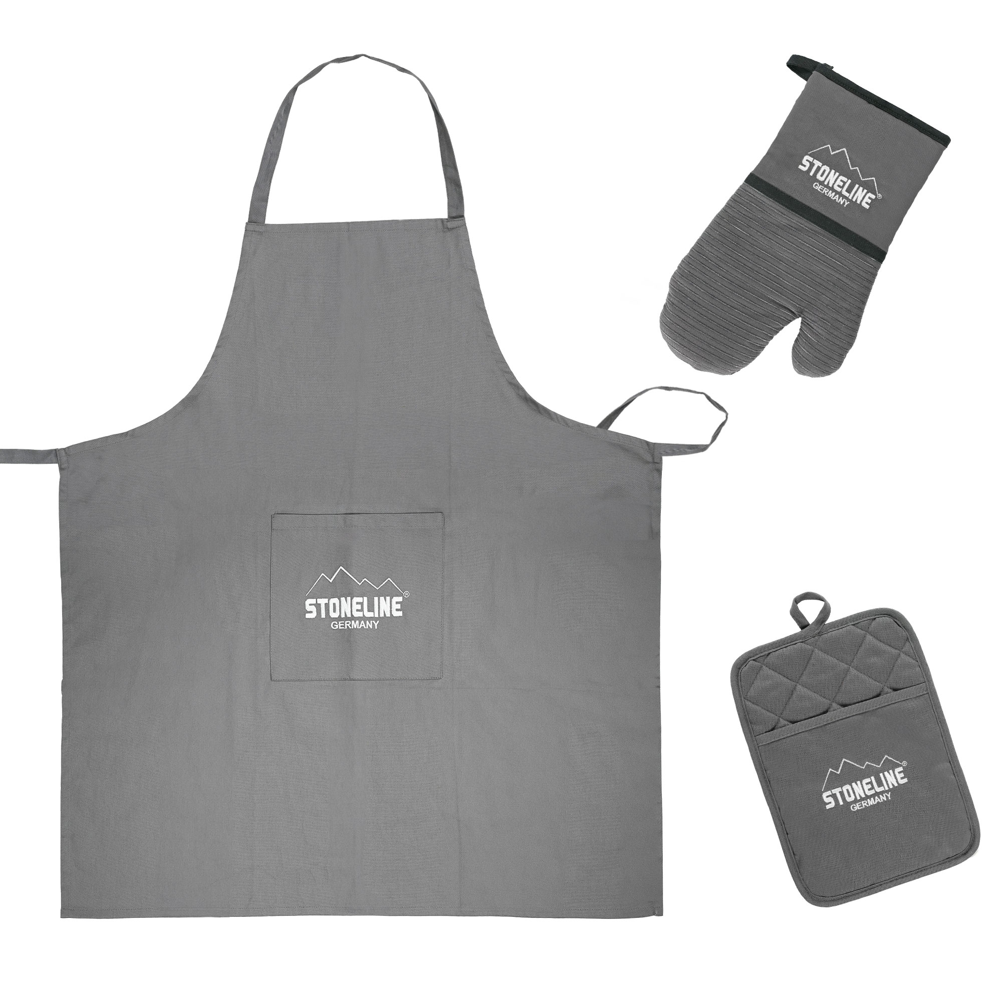 STONELINE 3tlg Set Ofenhandschuh 