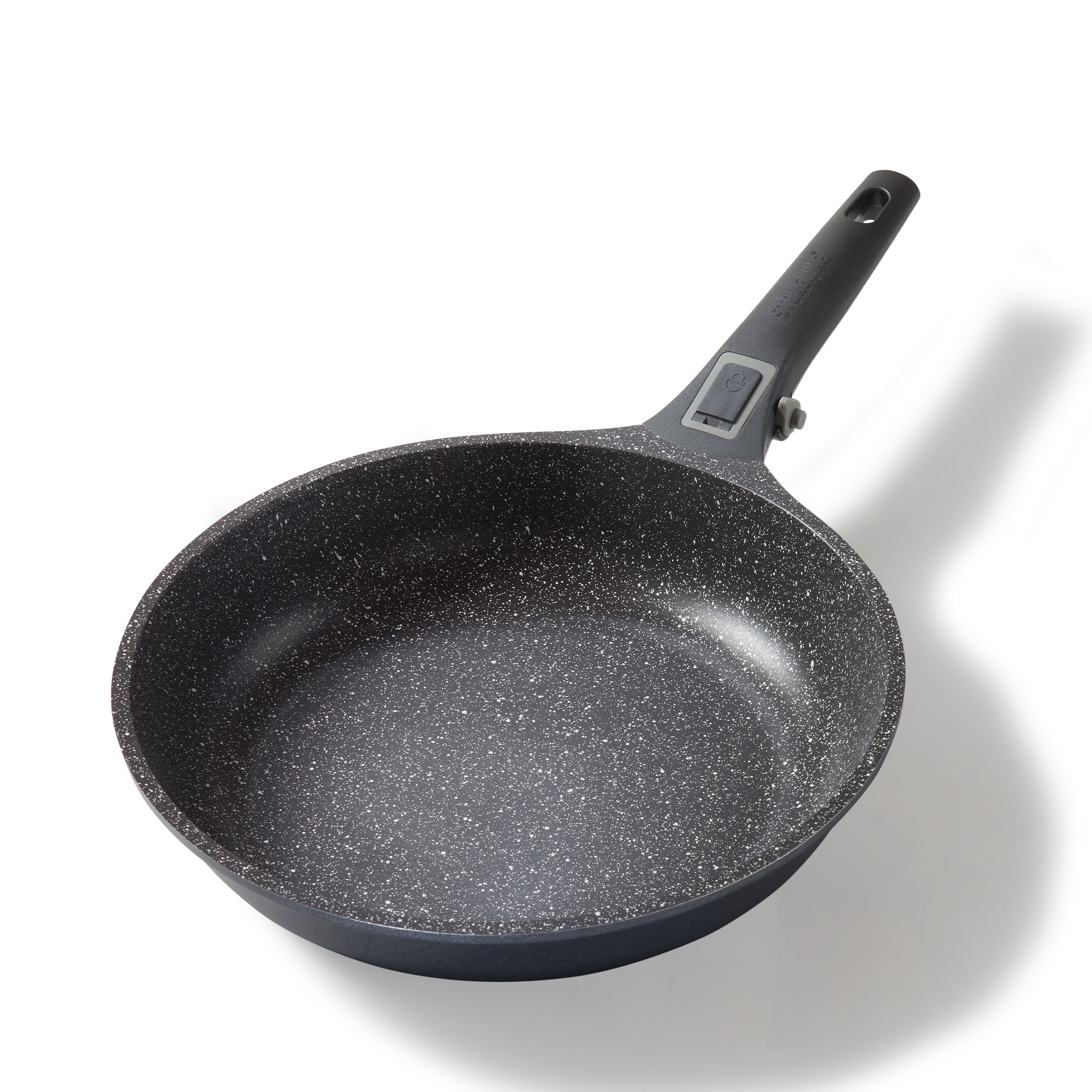 Stoneline SMART Bratpfanne 28 cm, mit abnehmbarem Griff, Induktion, Aluguss, Pfanne mit echten Steinpartikeln beschichtet, Ohne Fett & &Ouml;l kochen und braten 