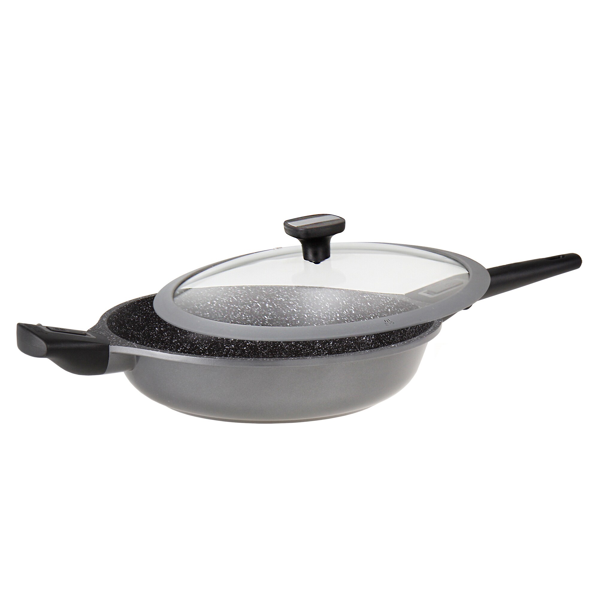 STONELINE&reg; Imagination PLUS Schmorpfanne 28 cm, mit abnehmbaren Griffen, mit Glasdeckel 