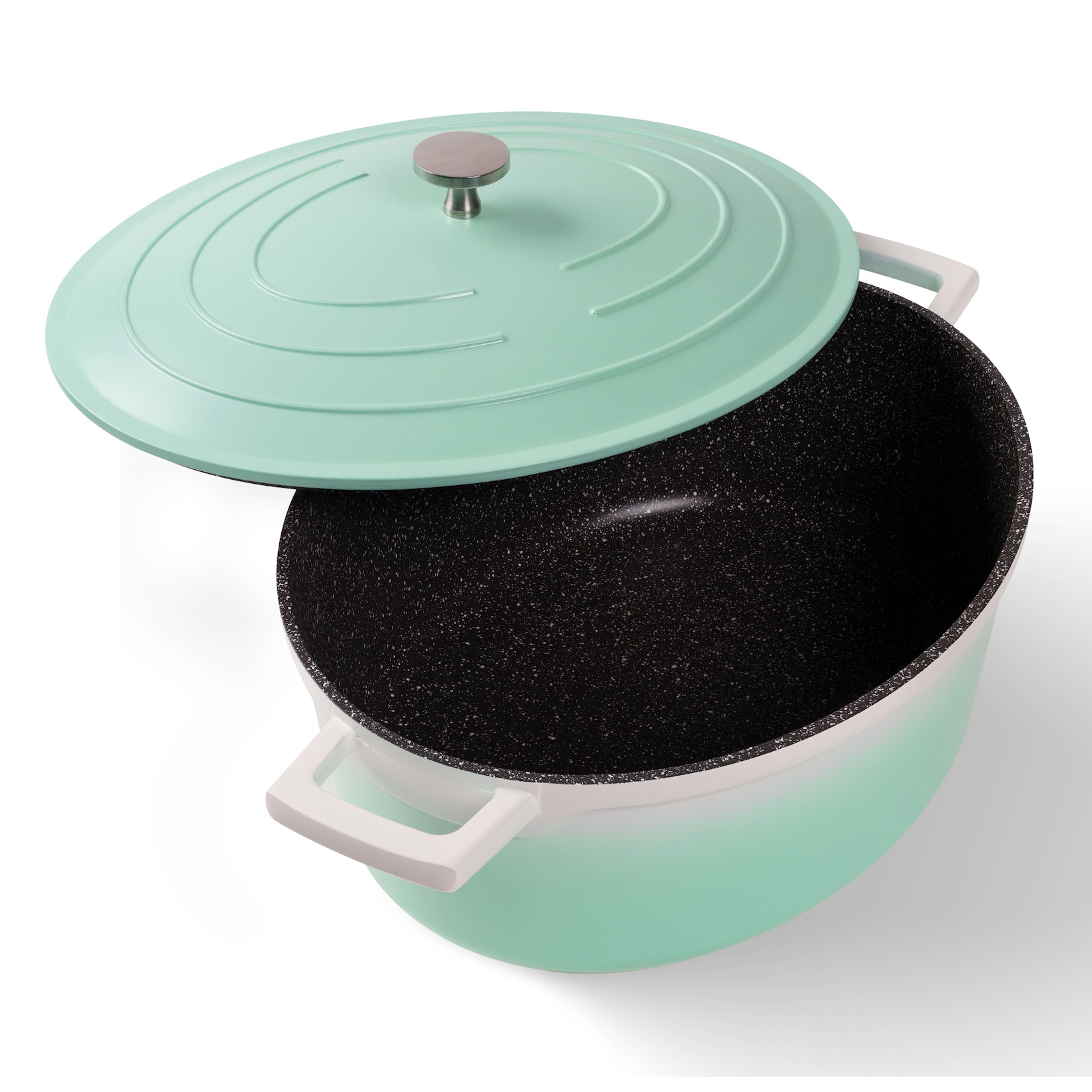 STONELINE Mint Gourmet Bräter 32x25 cm mit Deckel, Backofen und Induktion geeignet, Antihaft