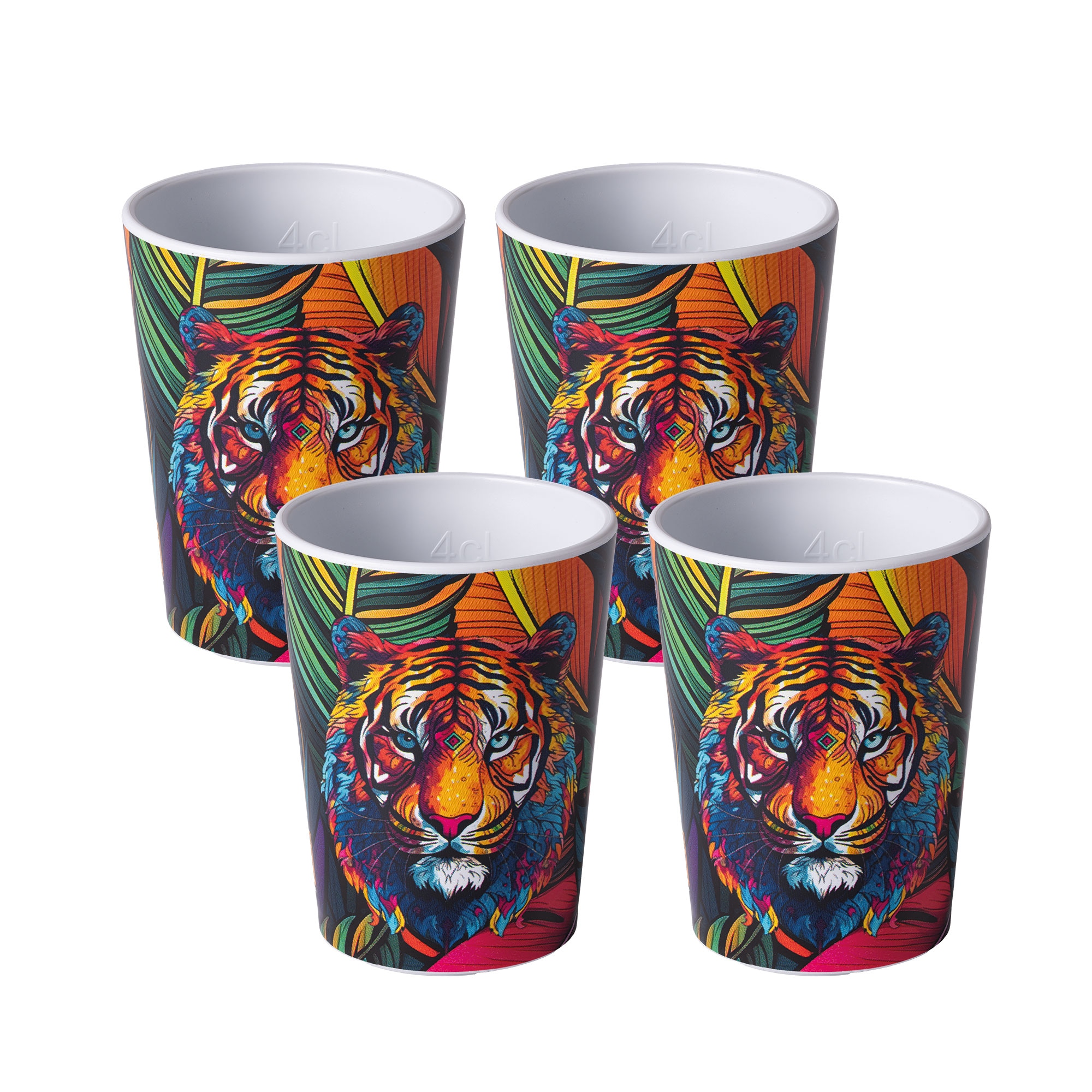 Shotbecher Schnapsgl&auml;ser Set 4-teilig aus rPET 