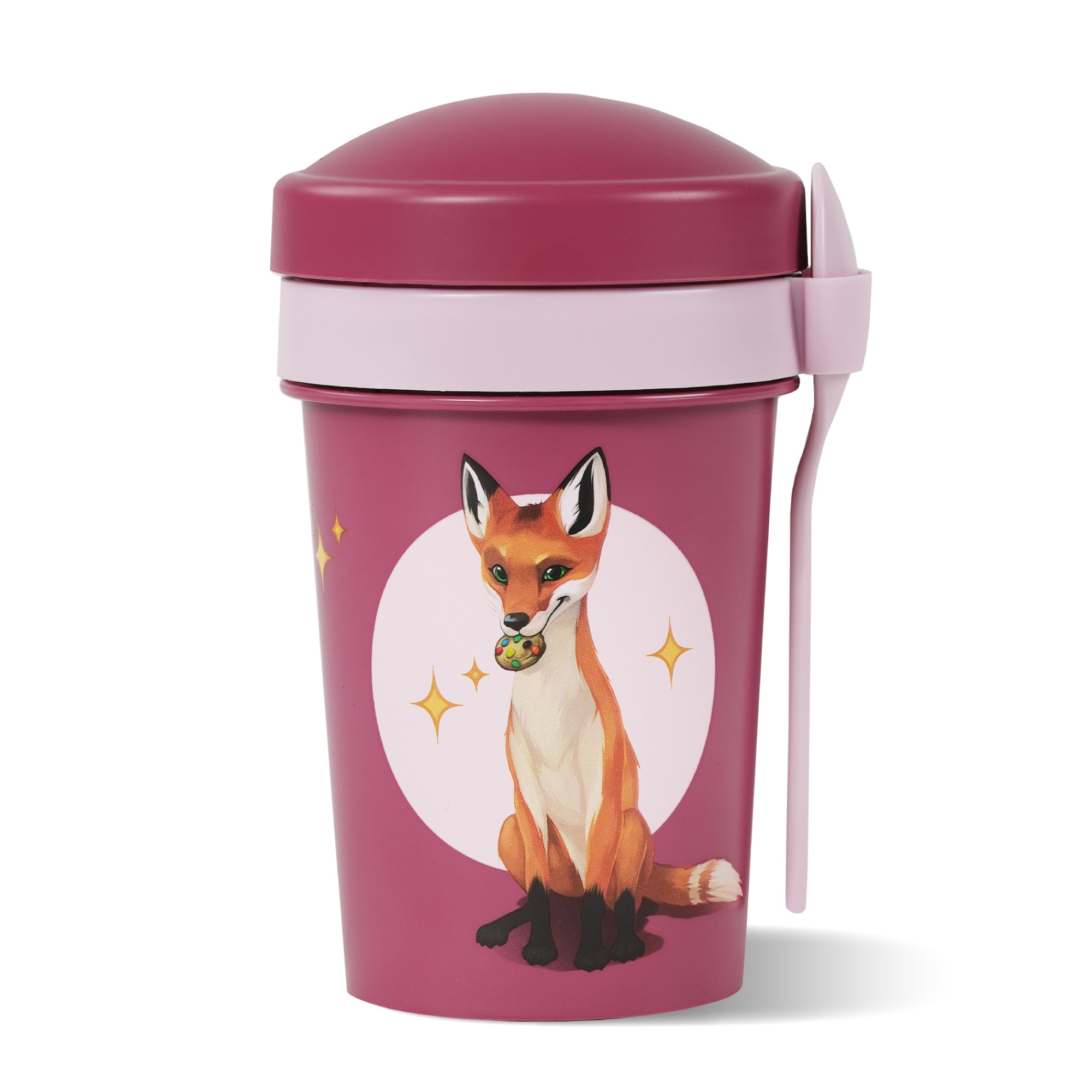 Die Schule der Magischen Tiere M&uuml;slibecher To Go 540 ml rPET Beerenrot Rabbat 