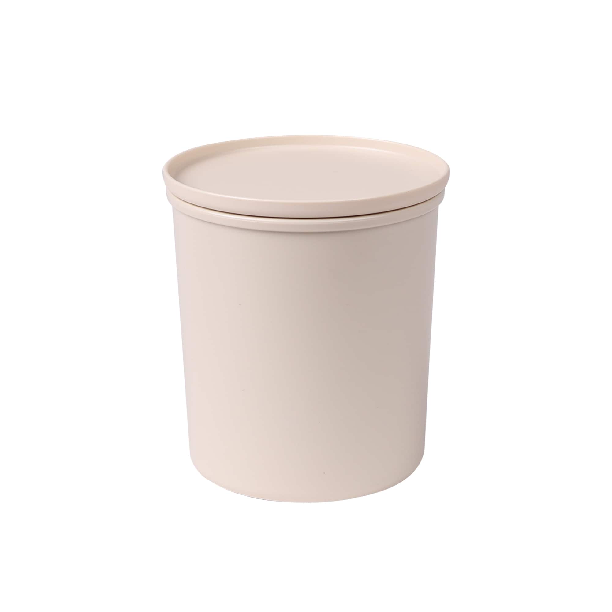 Frischhaltedose rund mit Deckel, luftdicht, 800 ml, Natur 
