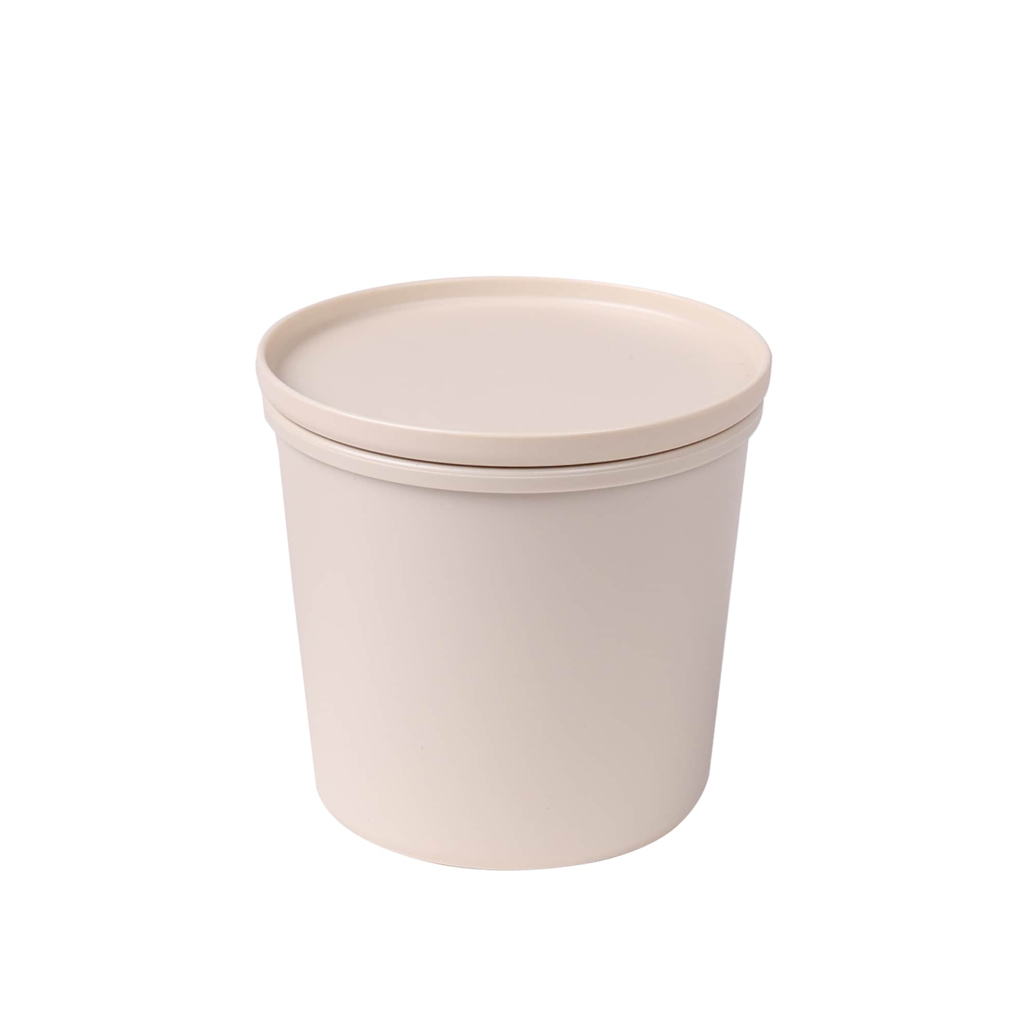 Frischhaltedose rund mit Deckel, luftdicht, 500 ml, natur 