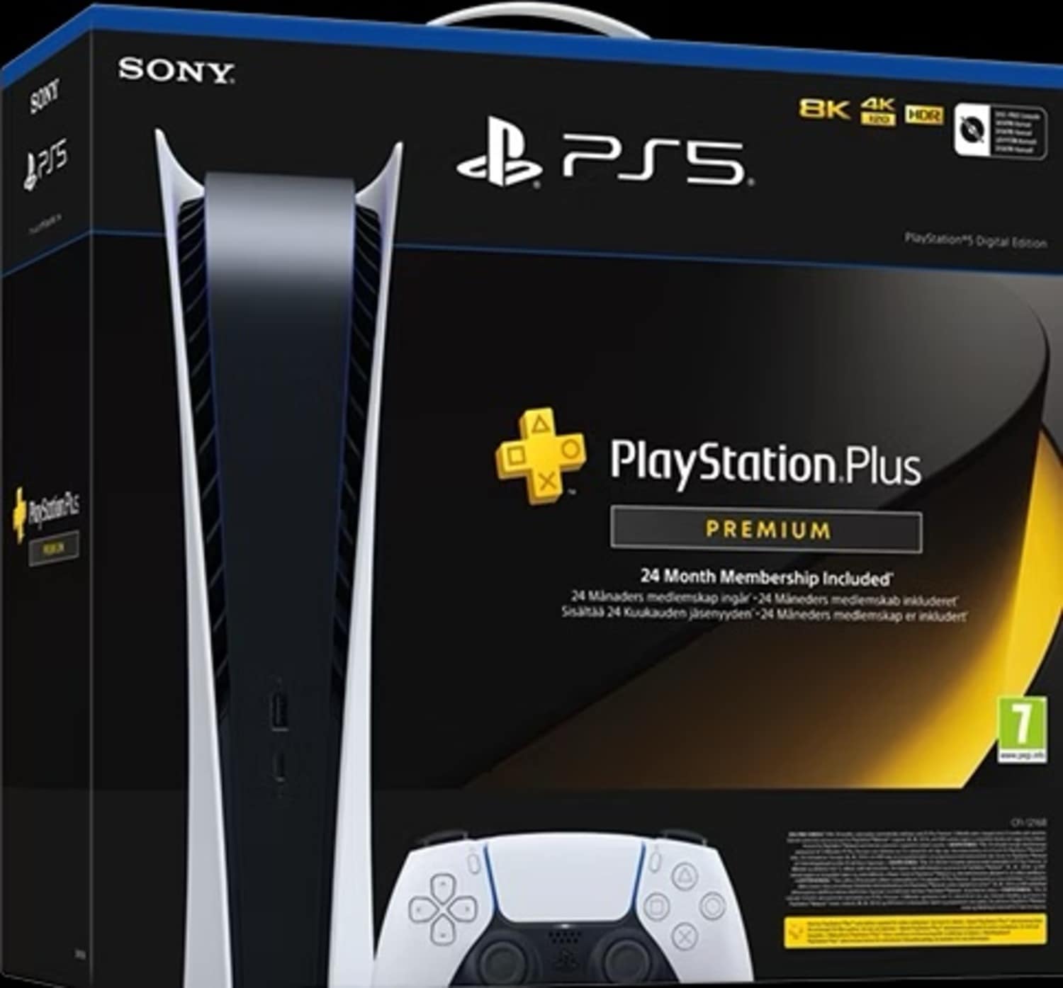 Sony PlayStation 5 Konsole - Digital Version - 825 GB + 24 Monate Playstation Plus Premium 