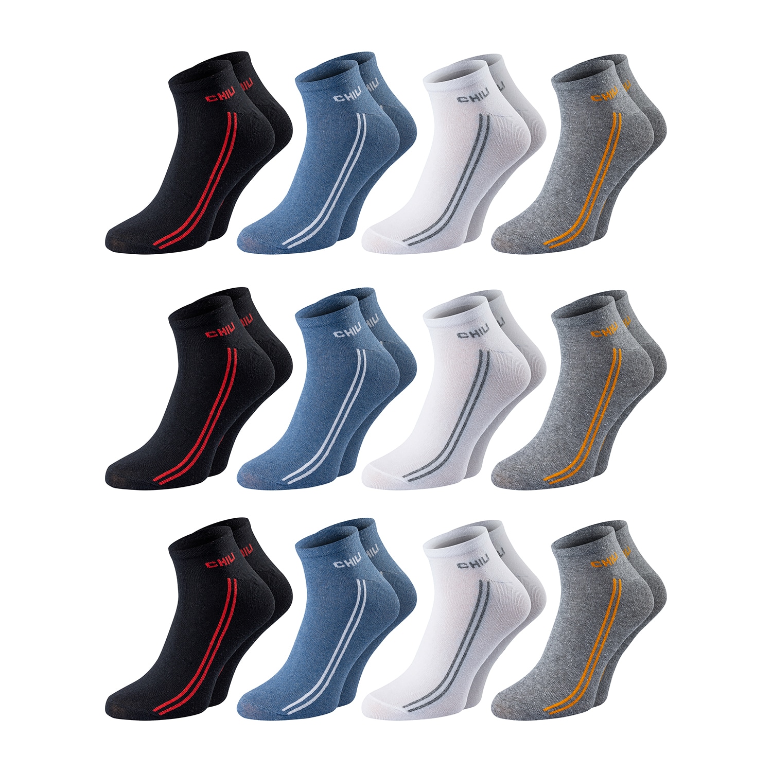 Chili Lifestyle SNEAKER Socken 12 Paar Baumwolle Weichbund 