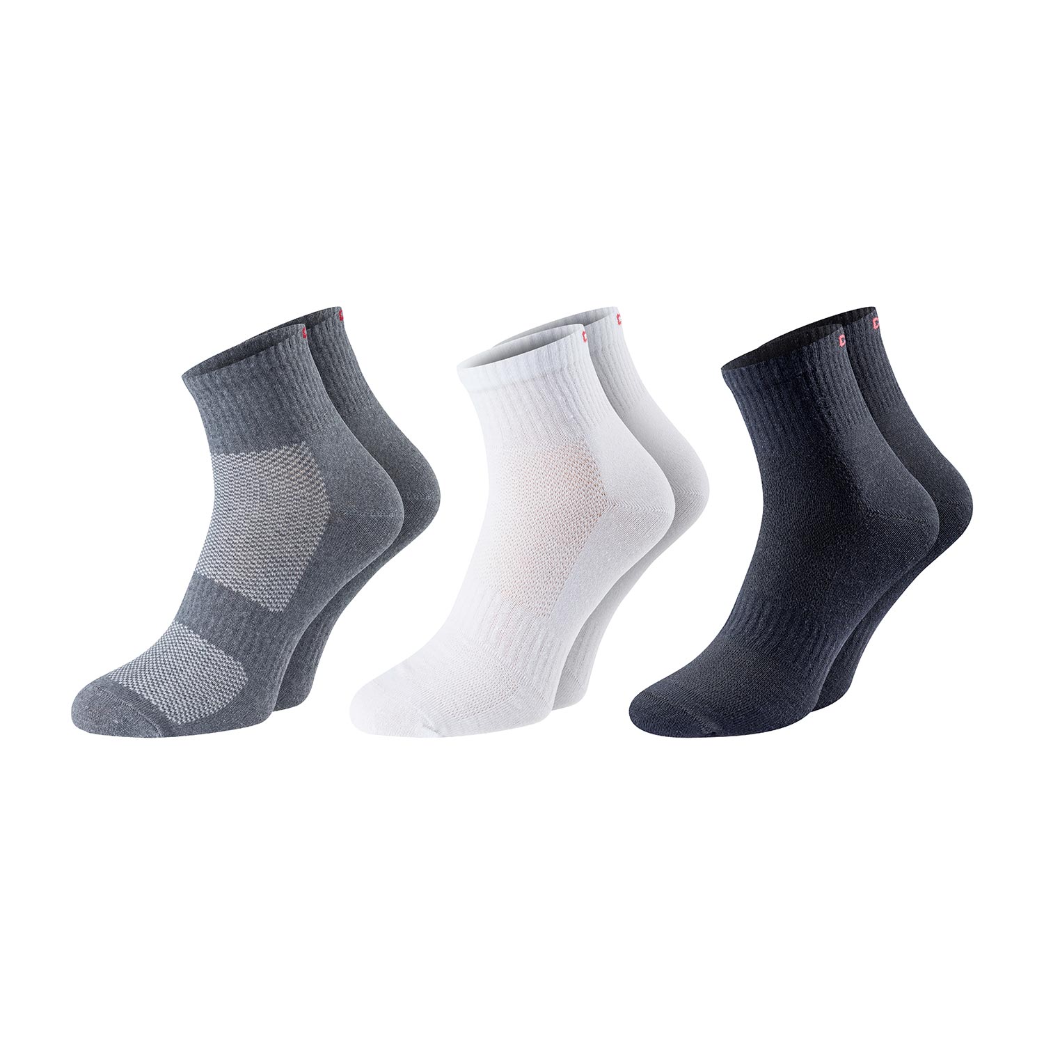 ChiliLifestyle Quarter Fitness AirGrip Kurzschaft, 3 Paar, Damen Herren 