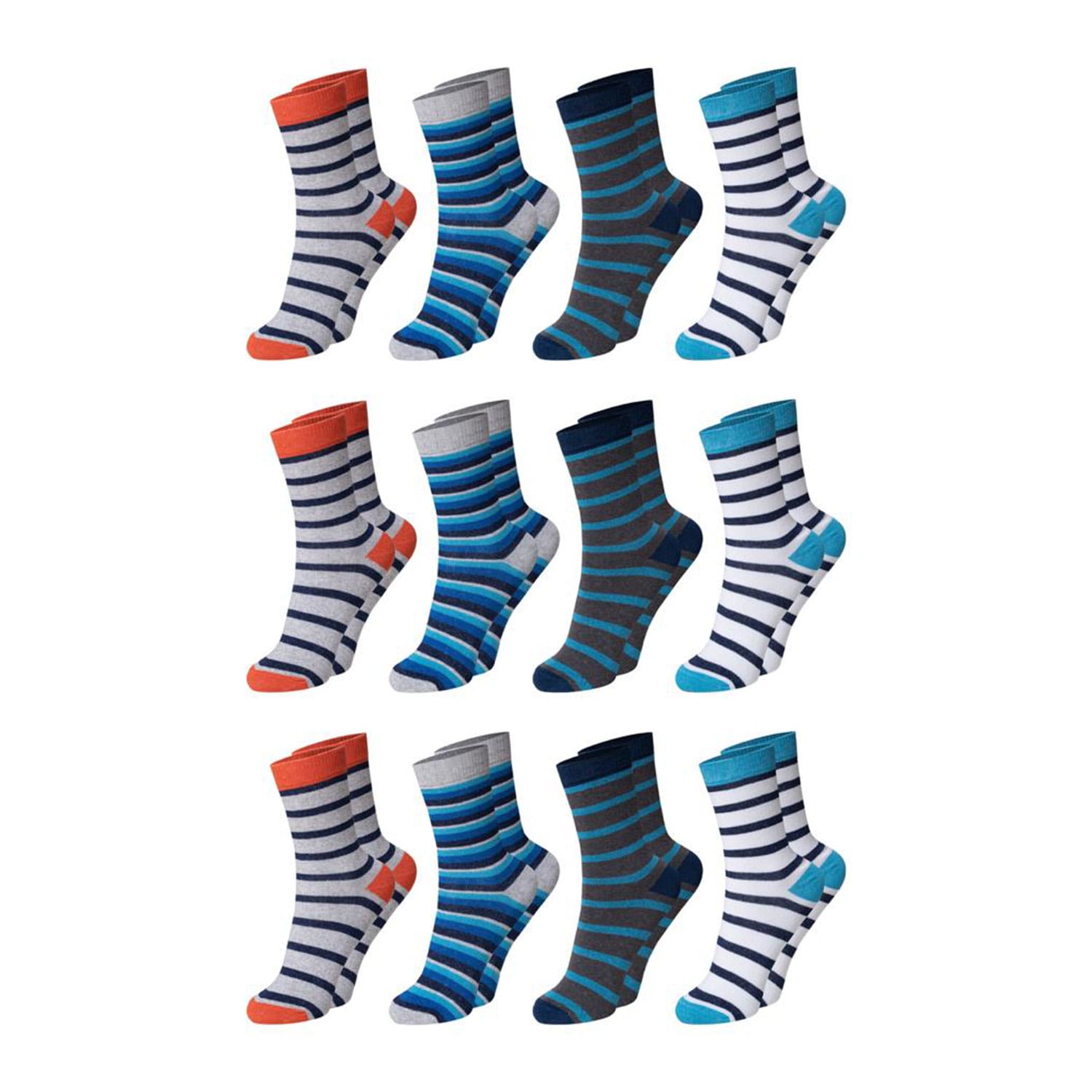 Chili Lifestyle Kindersocken Streifen 12 Paar M&auml;dchen Jungen 