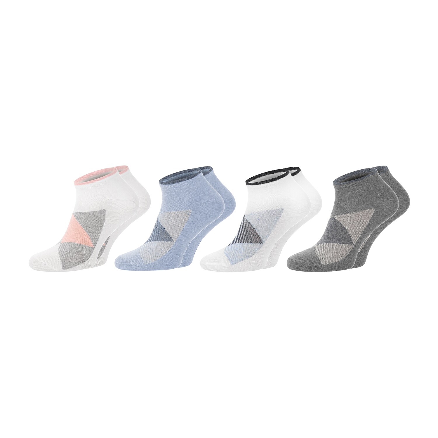 Chili Lifestyle SNEAKER Socken Karo 4 Paar Weichbund Baumwolle 