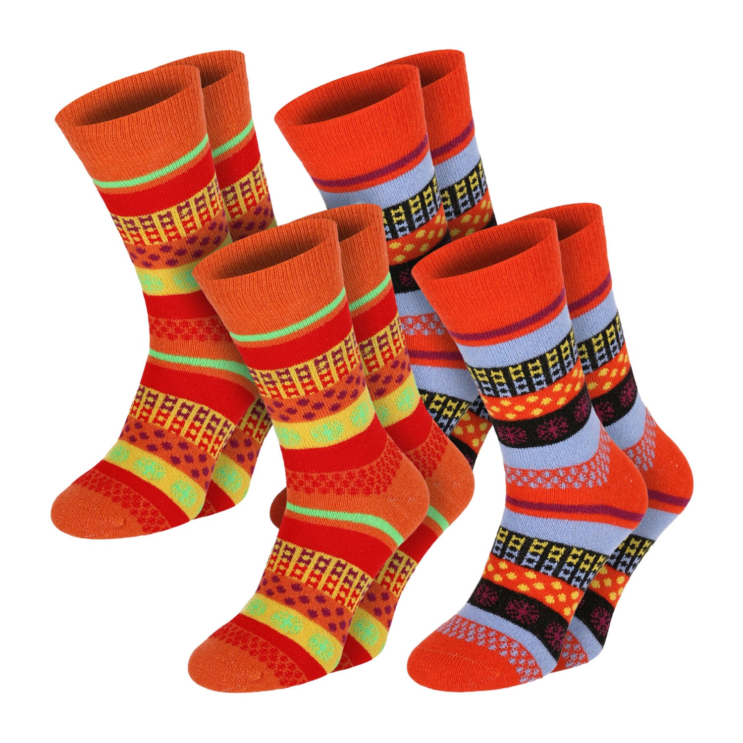 Chili Lifestyle Wollsocken FASHION super warm 4 Paar Schafwolle Winter 