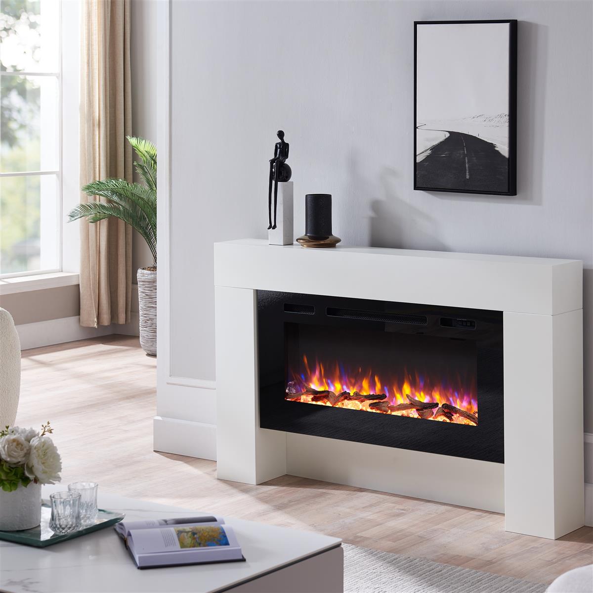 BALDERIA Elektrokamin  Herkules - Standkamin, Heizung 2000 W, weiss 