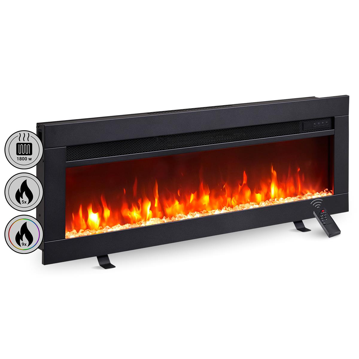 BALDERIA Elektrokamin Agnes 36 - Stand, Wand, Einbau, Heizung 1800 W 
