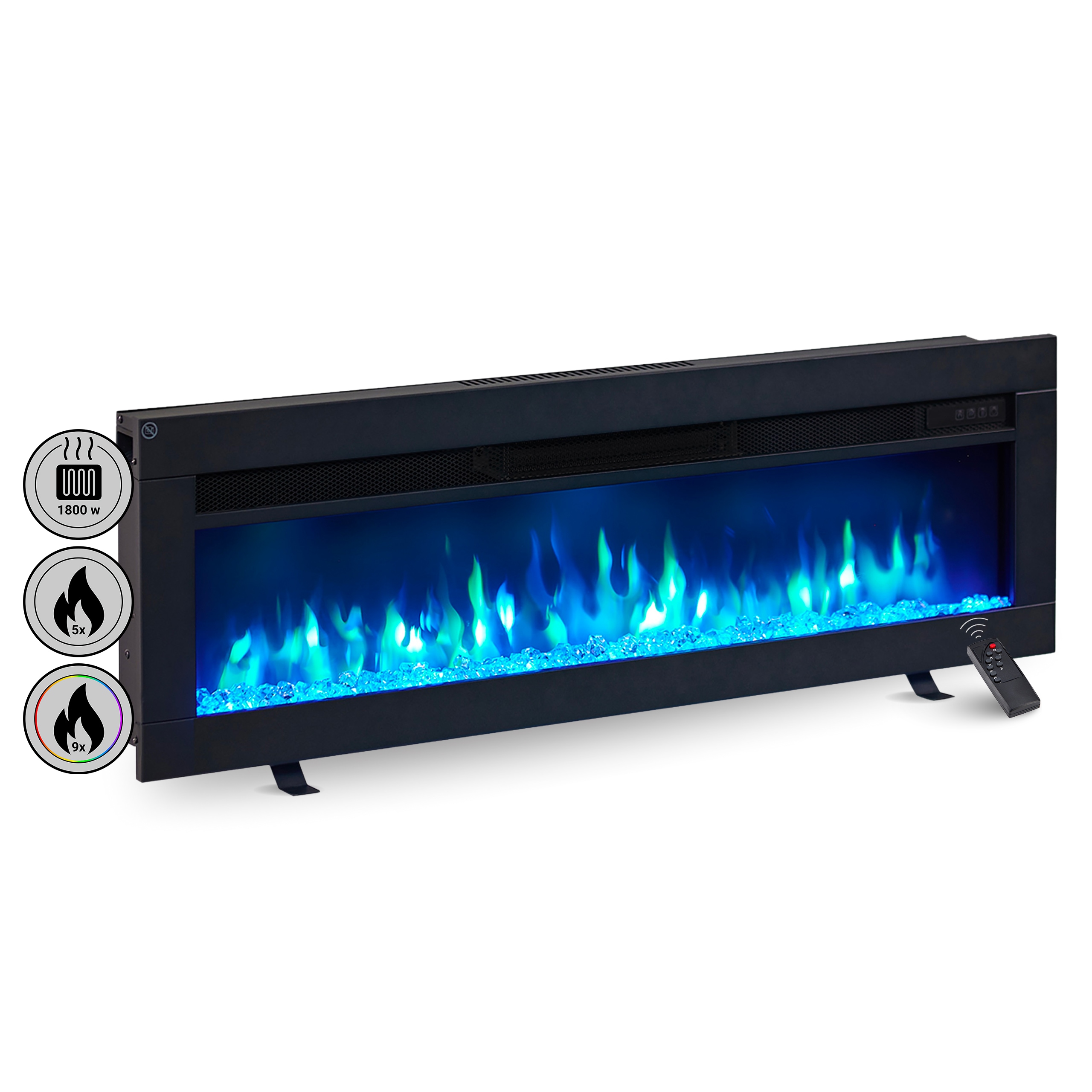 BALDERIA Elektrokamin Agnes 40 - Stand, Wand, Einbau, Heizung 1800 W 