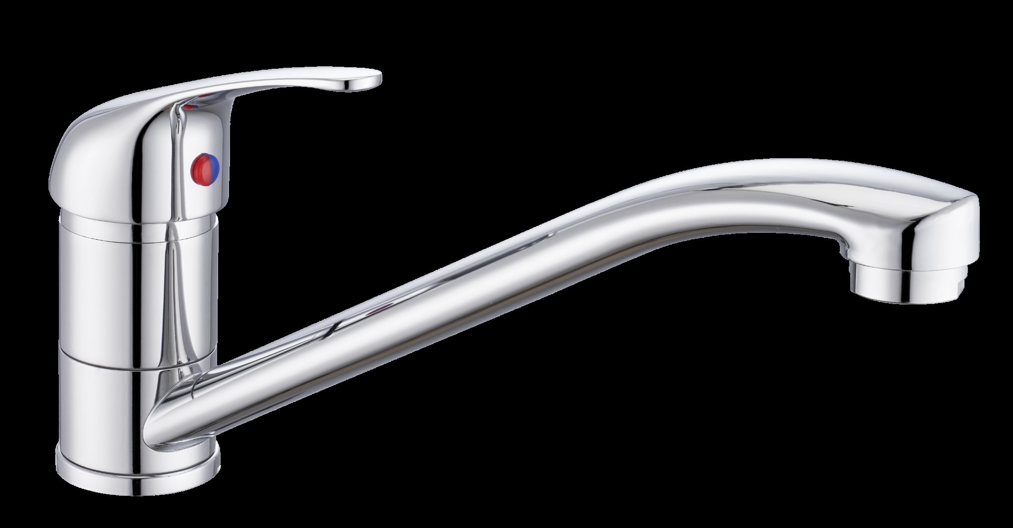 WELLBAD K&uuml;chenarmatur SERENE Chrom mit Schwenkbarem Edelstahlauslauf 