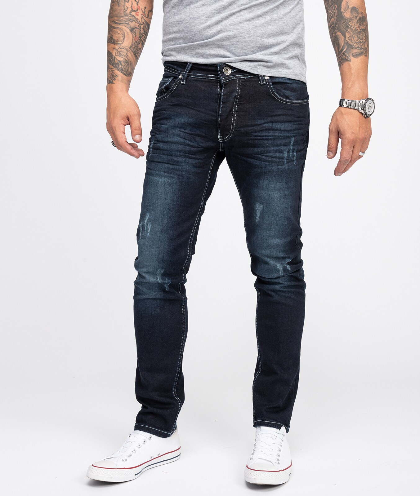 Rock Creek Jeans Slim Fit Used Look 