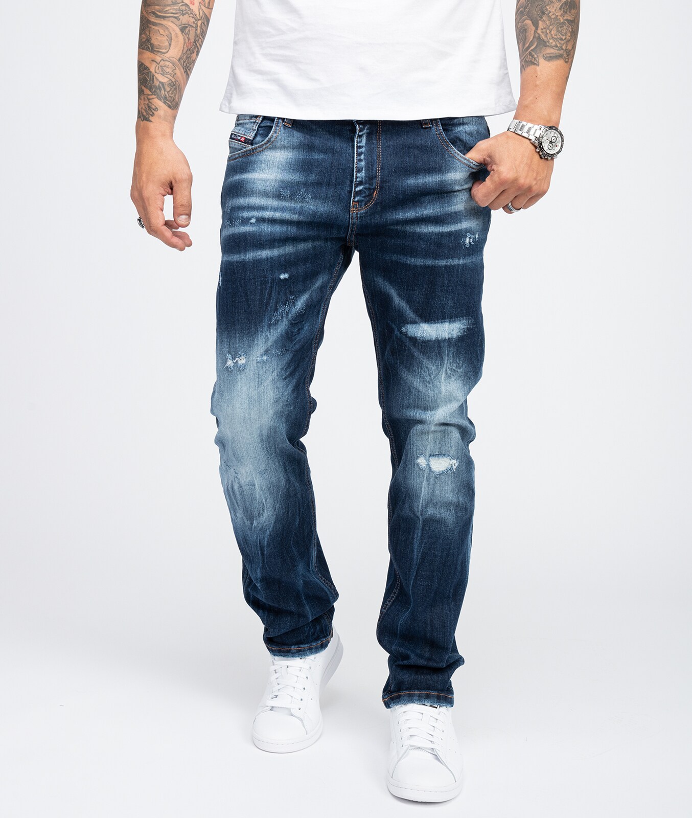 Rock Creek Jeans Regular Fit Used-Look - Bild 1