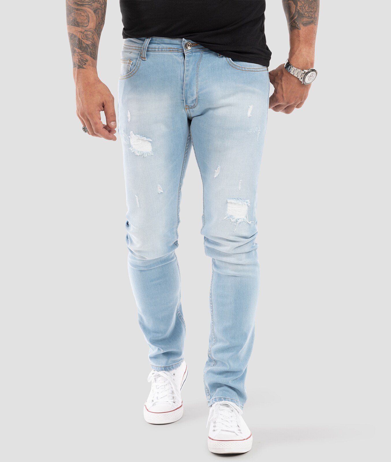 Rock Creek Jeans Slim Fit Hellblau 