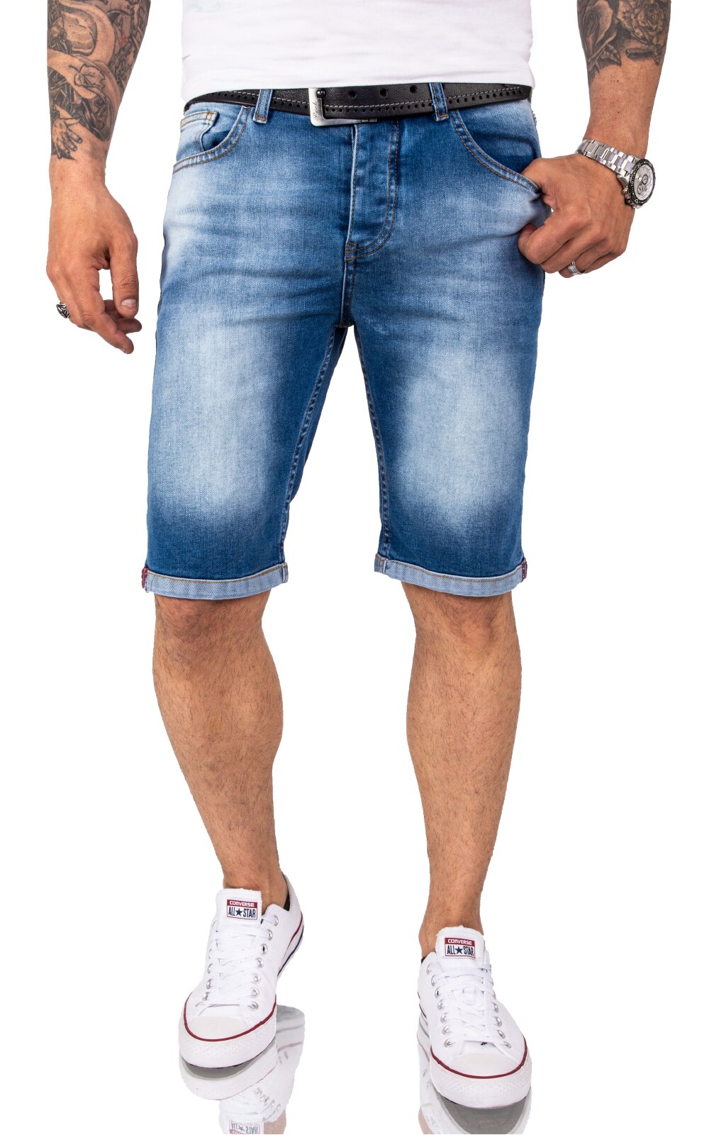 Rock Creek Shorts Jeansshorts Blau Regular Fit 