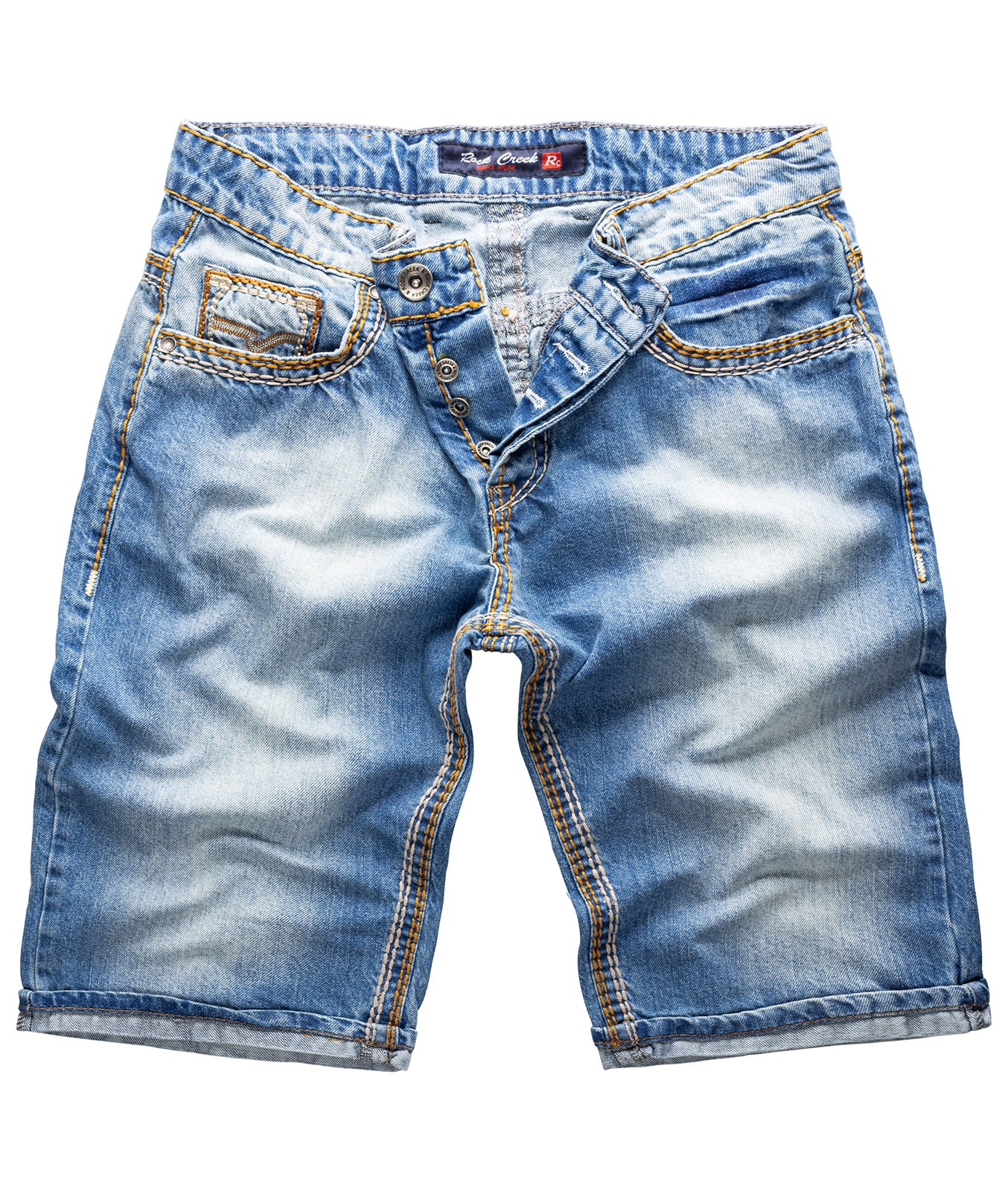 Rock Creek Shorts Jeansshorts dicke Naht Regular Fit 