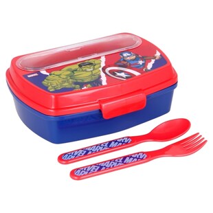 Avengers Kinder Lunchset aus Brotdose, Gabel & Löffel 3-teiliges 