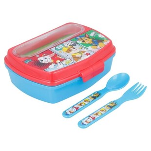 Paw Patrol Brotdose Kinder Lunchbox Sandwichbox Besteck Gabel Löffel 