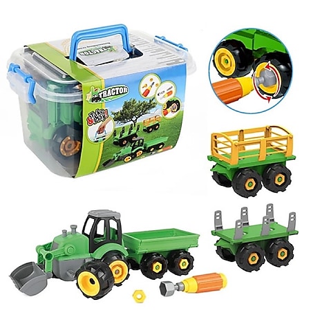 Traktor + Anhänger mit Schraubendreher zum reparieren Trecker bei Marktkauf  online bestellen