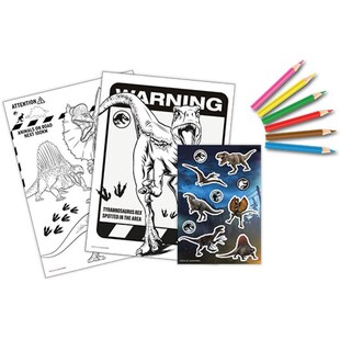 Jurassic World Malset mit Bildern, Stiften und Aufklebern 