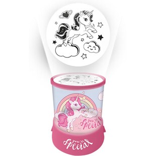 Einhorn Nachtleuchte Projektor projiziert einen Einhorn auf eine Wolke 