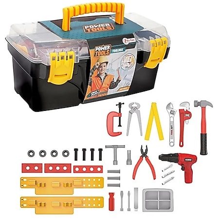Kinder-Werkzeug im Werkzeugkasten 35 Teile 