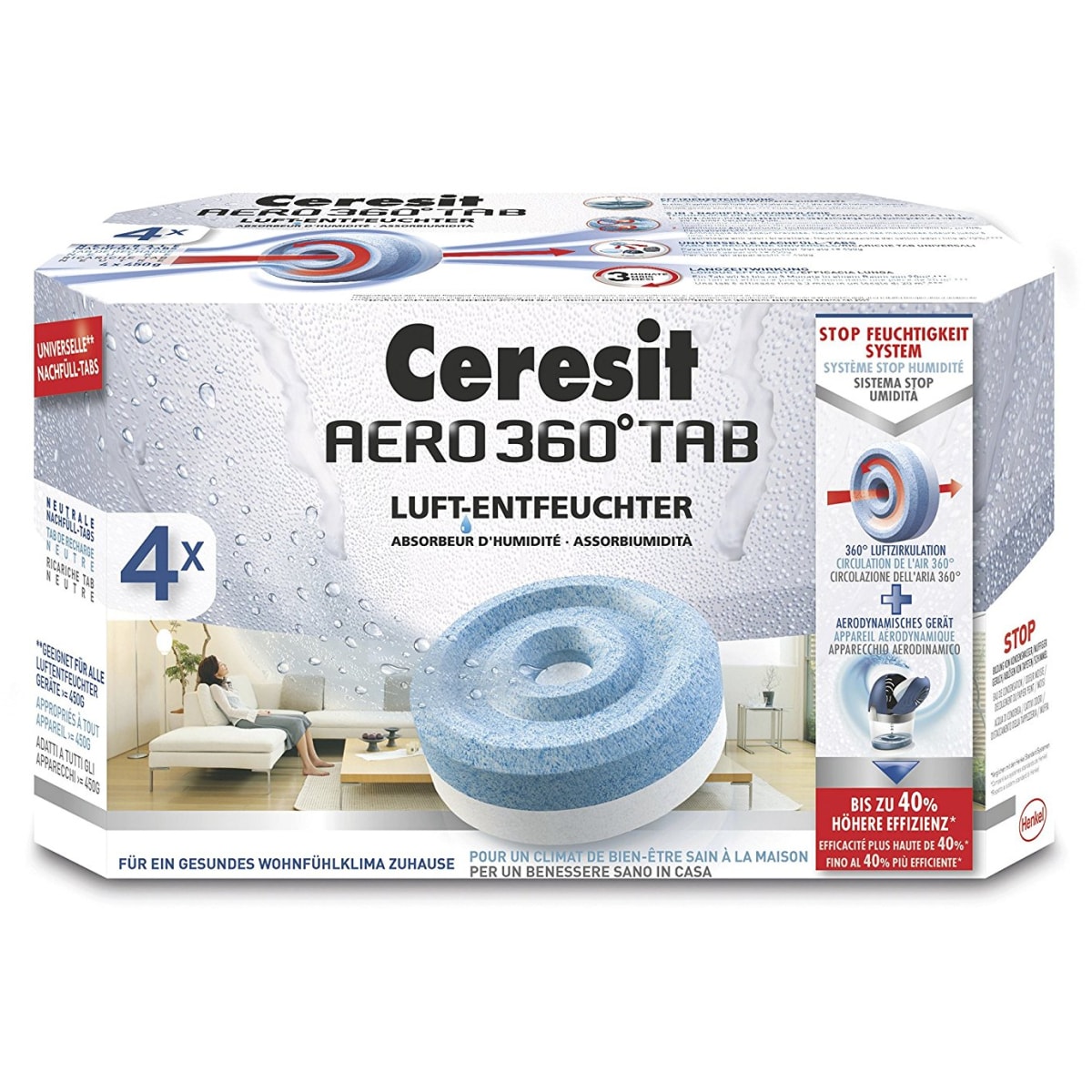 Ceresit AERO 360 PowerTABs 2in1 4er Tabs 