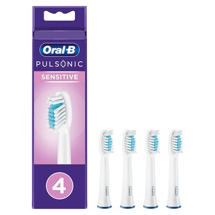 Oral-B Pulsonic Sensitive Aufsteckbürsten für Schallzahnbürsten, 4 Stück 