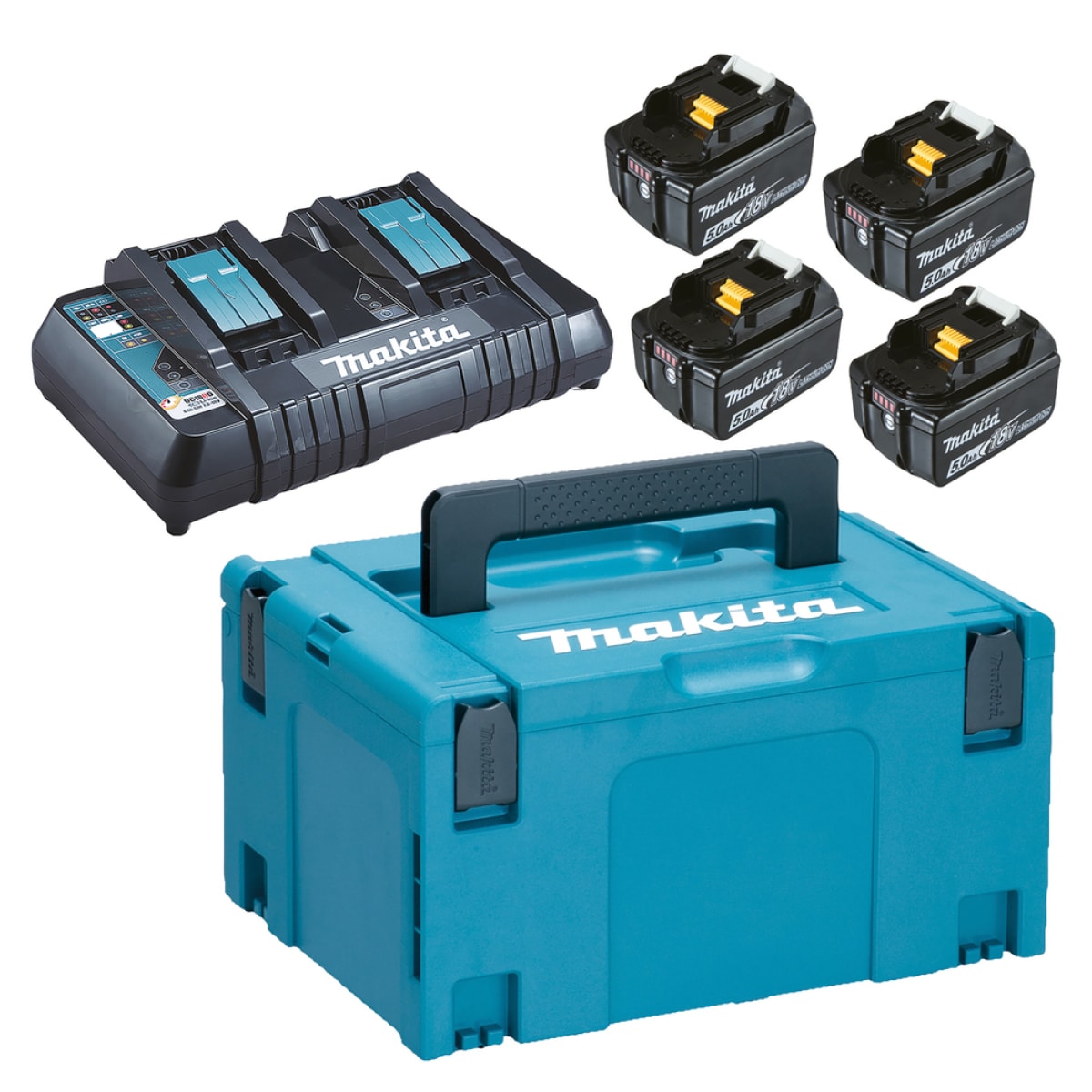 Makita PowerSourceKit 18V 4x5,0Ah DC18RD 197626-8 