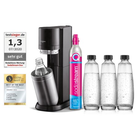 SodaStream DUO Titan Wassersprudler inkl. 3 Glasflaschen + 1 PET Flasche  bei Marktkauf online bestellen