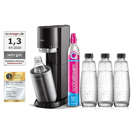 SodaStream DUO Titan Wassersprudler inkl. 3 Glasflaschen + 1 PET Flasche  bei Marktkauf online bestellen
