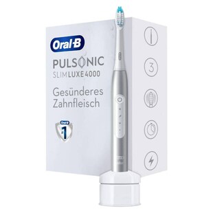Oral-B Pulsonic Slim Luxe 4000 Platinum Schallzahnbürste mit 3 Reinigungsmodi und sanfter Plaque-Entfernung 