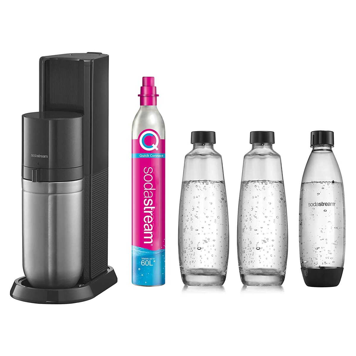 SodaStream DUO Wassersprudler Vorteils-Pack Titan mit 3 Flaschen 