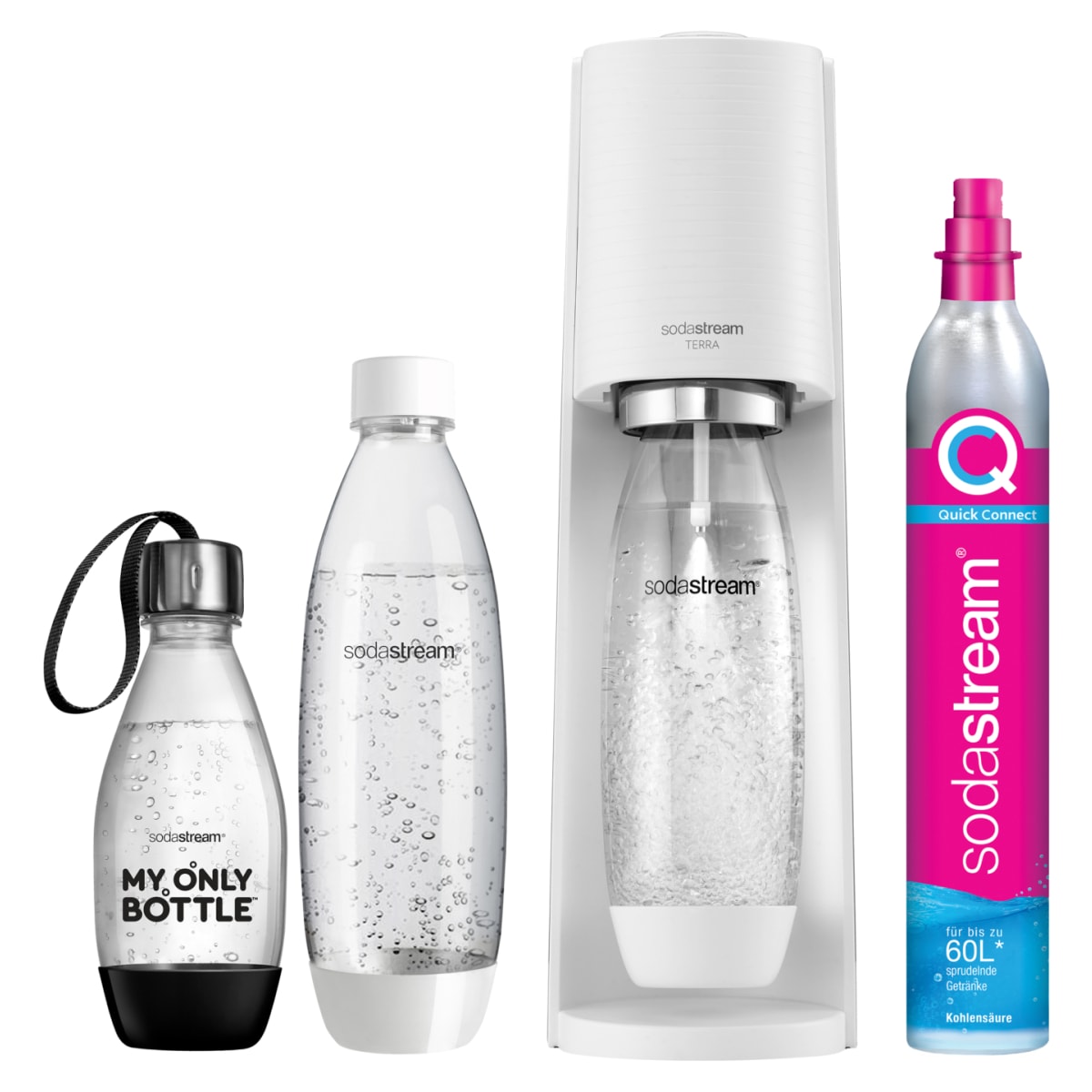 Sodastream Terra Vorteilspack Wassersprudler wei&szlig; 