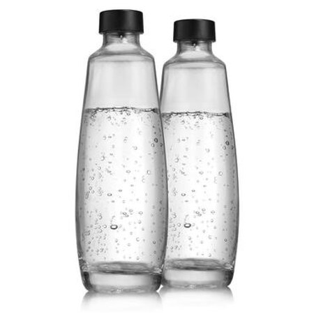 SodaStream Wassersprudler Duo mit CO2-Zylinder, 2X Glasflasche und 2X 1L  spülmaschinenfeste Kunststoff-Flasche, Weiß, Höhe: 44 cm
