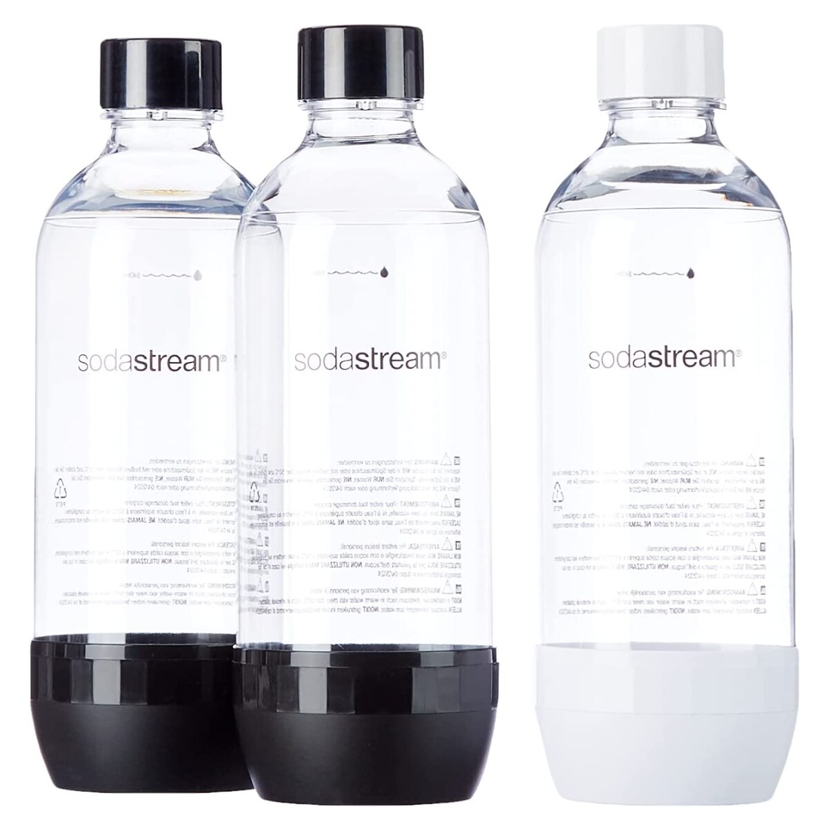 SodaStream PET Flaschen SET Standard 3x  weiss/schwarz
