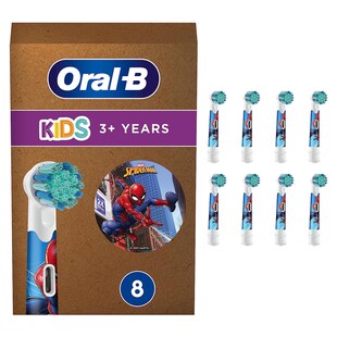 Oral-B EB10-8 Kids Spiderman Aufsteckbürsten 8er für Elektrische Kinderzahnbürste 