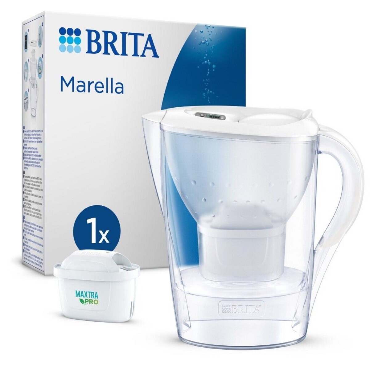 Marella Wasserkanne white inkl. 1 Wasserfilter Maxtra Pro All-in-1