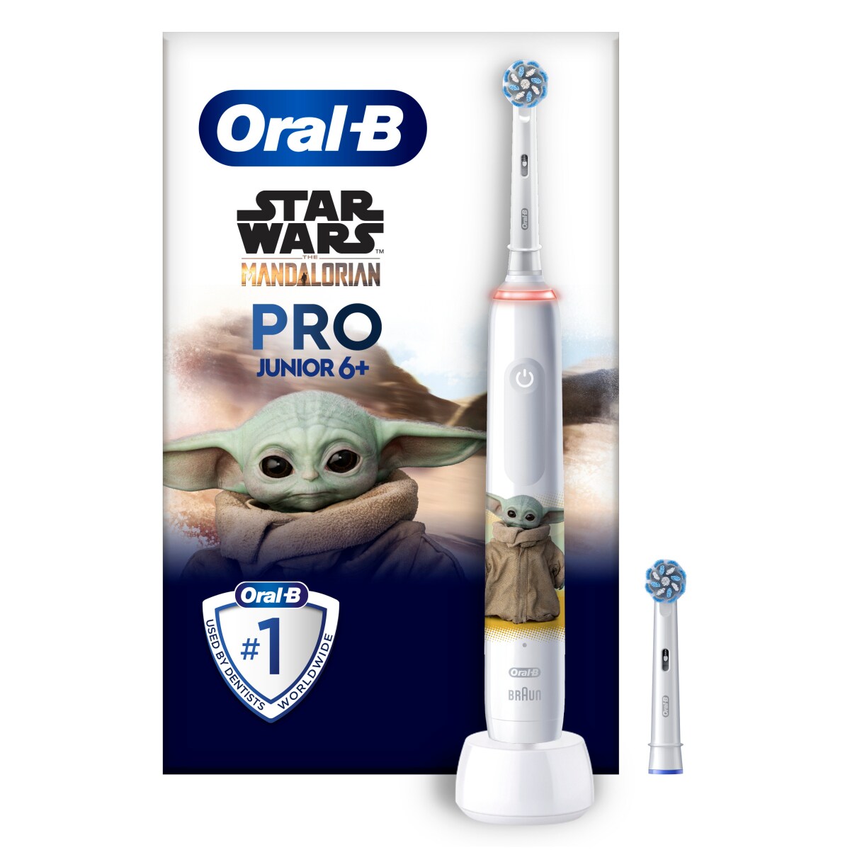 Oral-B Junior Pro Star Wars Mandalorian Elektrische Kinderzahnb&uuml;rste 