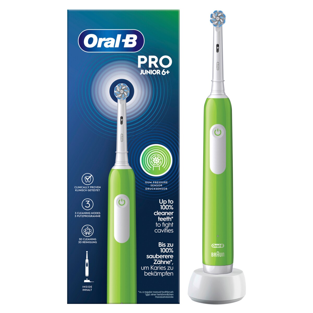 Pro Junior 6+ Elektrische Kinderzahnbürste green
