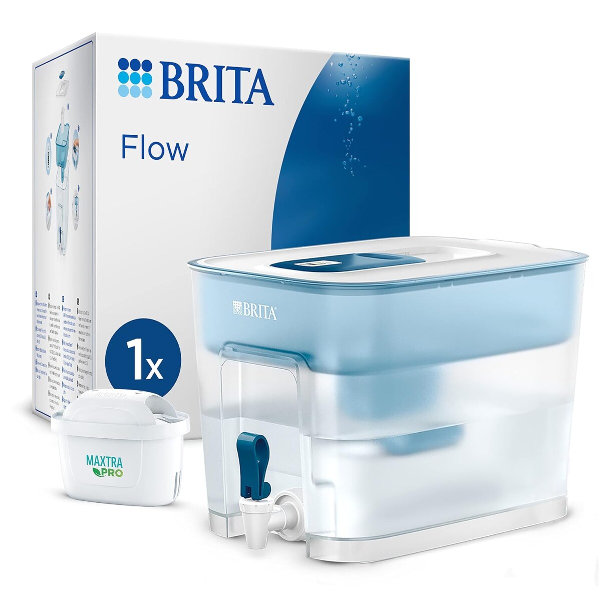 BRITA Flow Wasserfilter XXL mit Zapfhahn () inkl. 1x MAXTRA PRO All-in-1 Kartusche