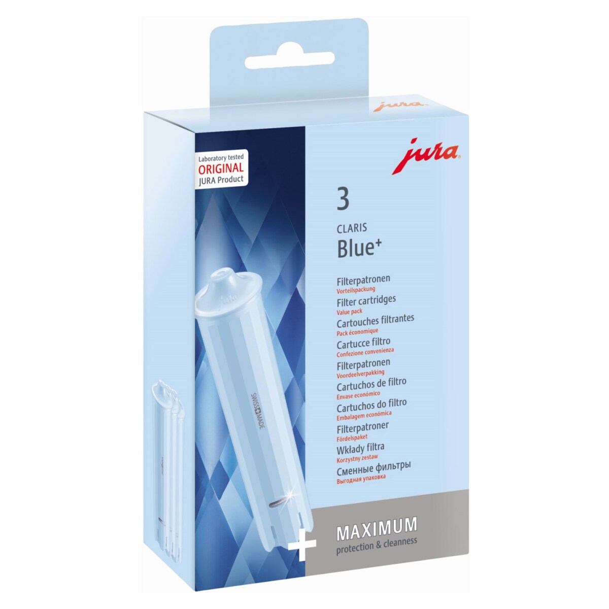 Jura Original Claris Blue+ Filterpatronen Vorteilspackung - 3 Wasserfilter Set 