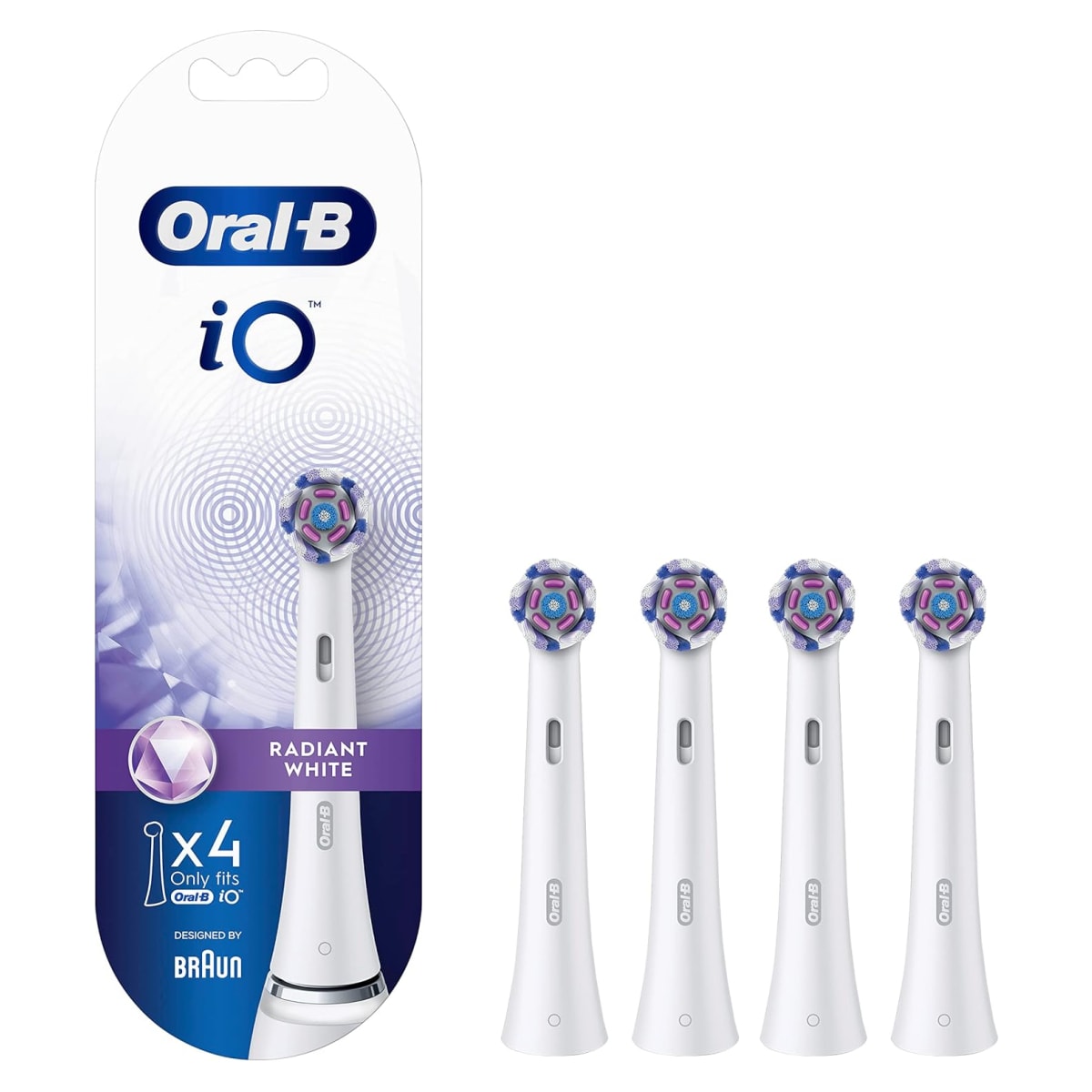 Oral-B iO RB WW-4 Radiant White 4er Aufsteckb&uuml;rsten 
