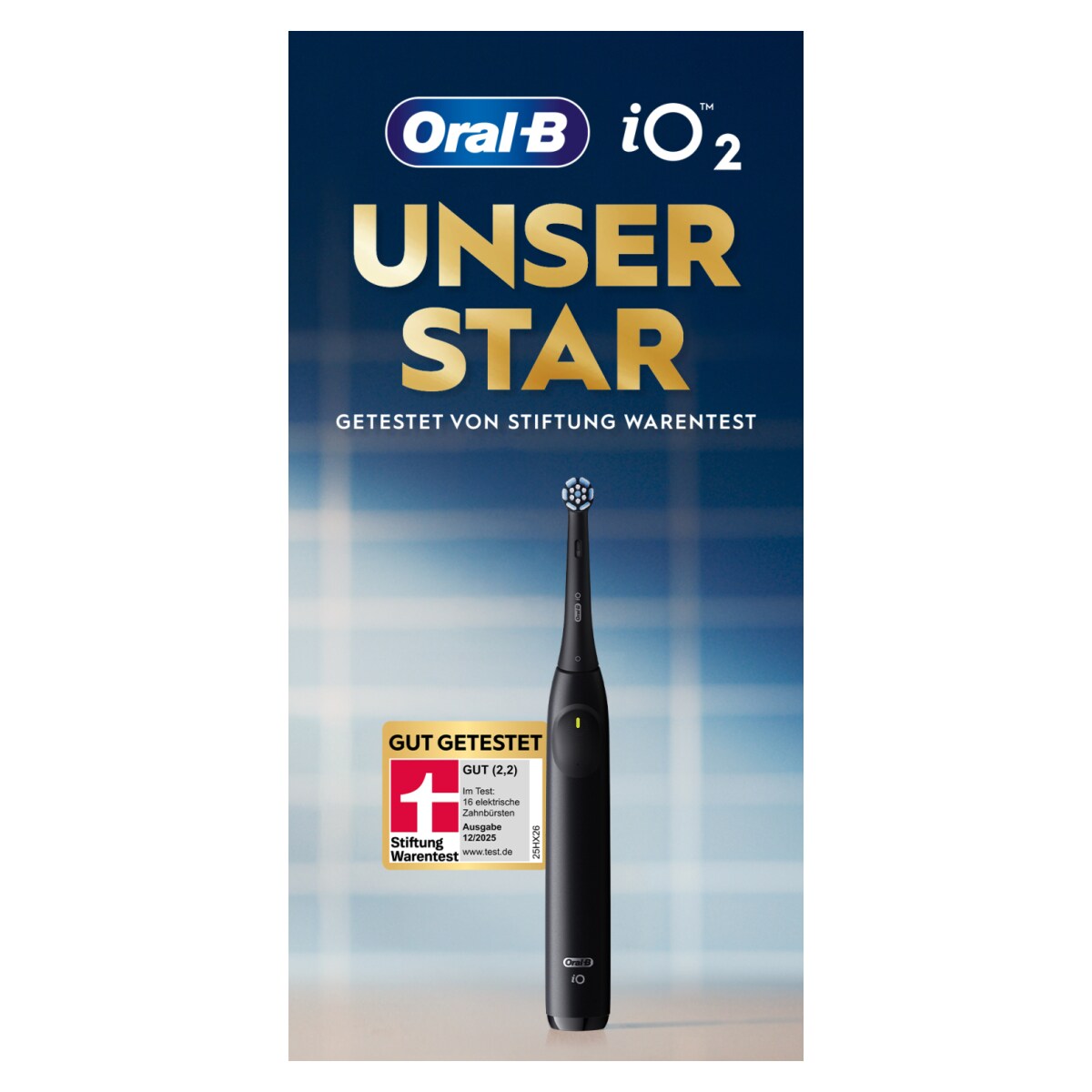 Oral-B iO Series 2 Elektrische Zahnbürste, Night Black