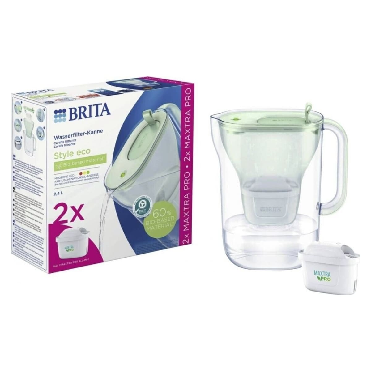 Brita Style eco green + 2x Maxtra Pro All-in-1 