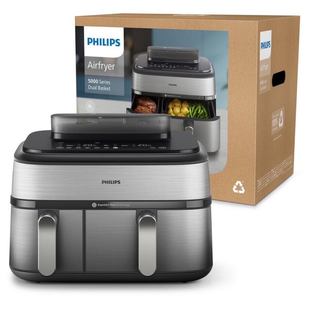 Philips NA555/00 Airfryer Dual silver 